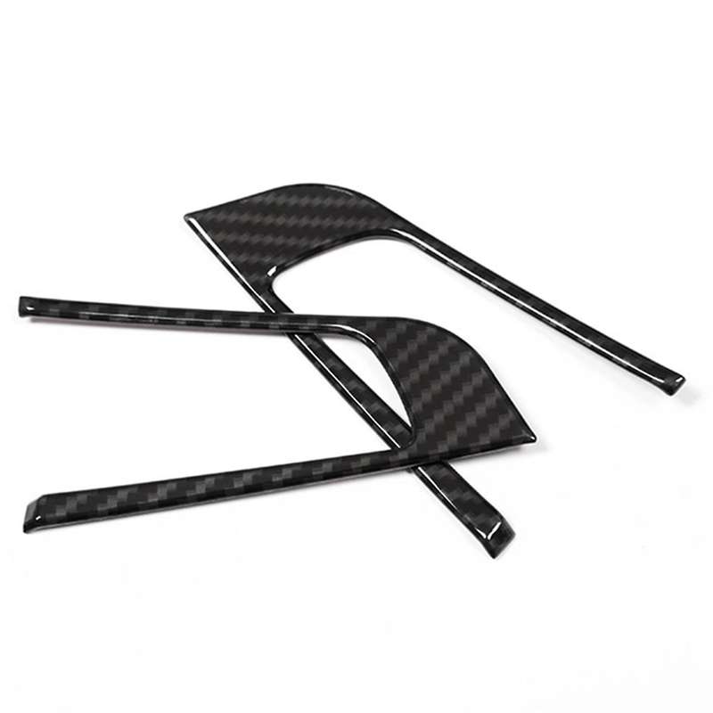 Carbon Fiber Style Center Console Decoration Frame Trim Car Parts