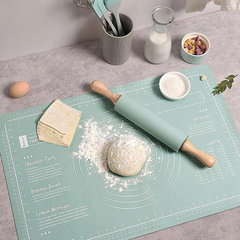 Baking Tools Silicone Baking Mat Pastry Rolling Kneading Pad (blue)