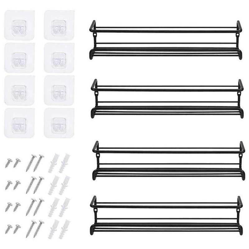 Kitchen Spice Jar Storage Rack Cabinet Hanging Shelf Door Decor-a