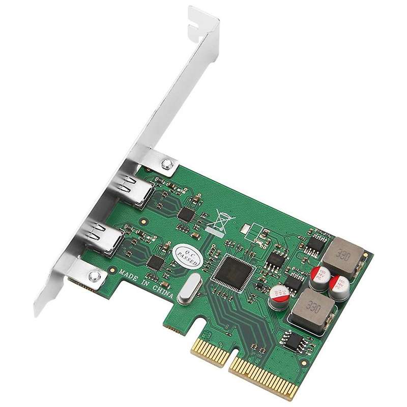 Pcie to Type-c Expansion Card 2 Port Type C for Desktop Computer
