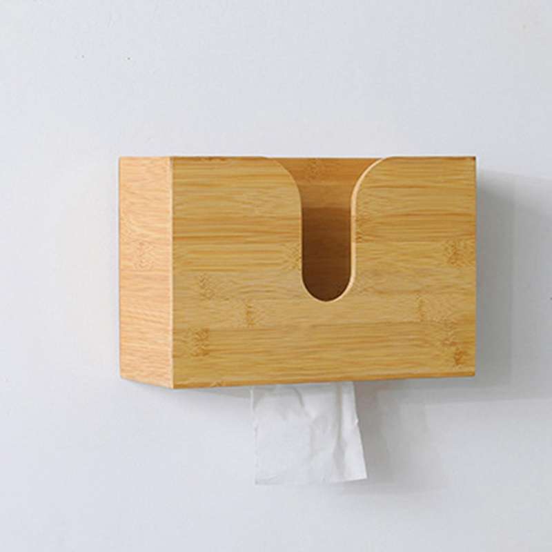 Bamboo Hanging Tissue Box Household Living Room Bathroom Wall Hanging