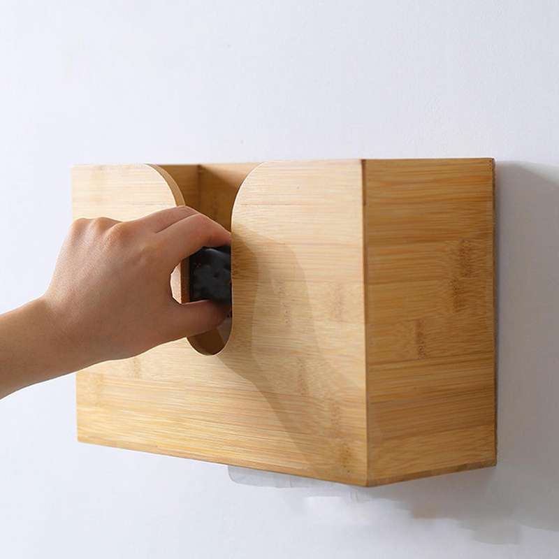 Bamboo Hanging Tissue Box Household Living Room Bathroom Wall Hanging