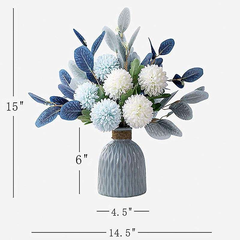 Artificial Flower &vase Fake Hydrangea , for Home Office Party Decor