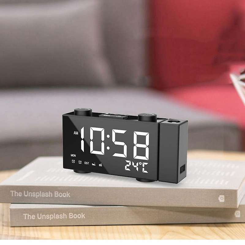 Projection Alarm Clock for Bedrooms,radio Alarm Clock with Projection