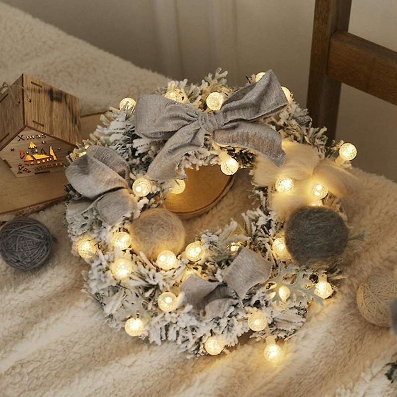 30cm Garland Christmas Decorations Wreath Artificial Rattan-b