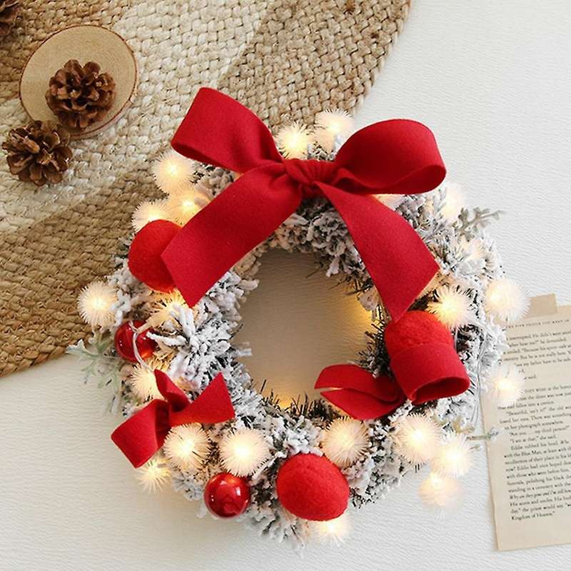 30cm Garland Christmas Decorations Wreath Artificial Rattan-b