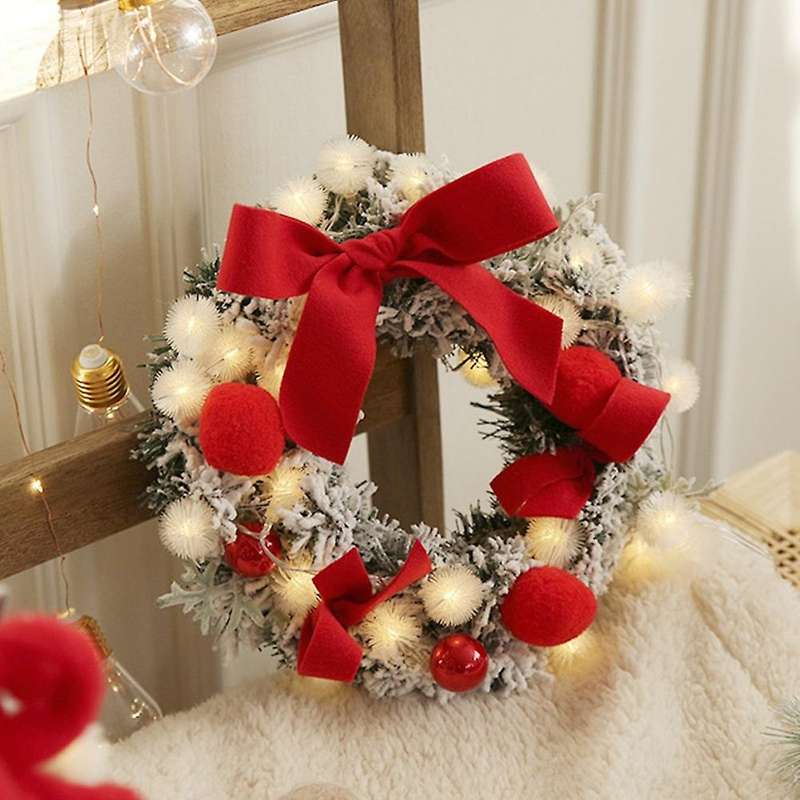 30cm Garland Christmas Decorations Wreath Artificial Rattan-b