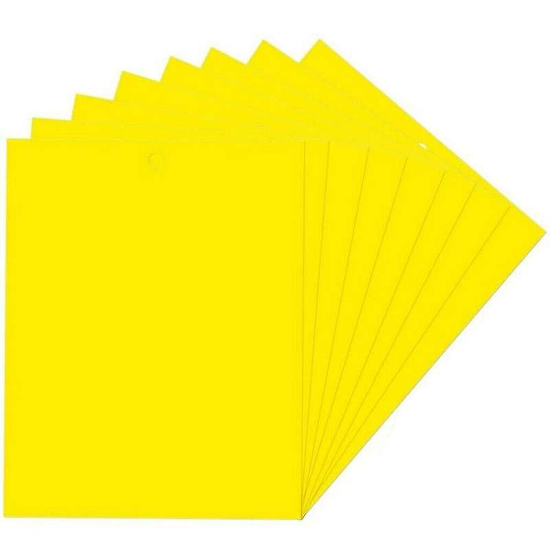 100pcs Sticky Fly Trap Paper Yellow Traps Dual-sided 20x15cm