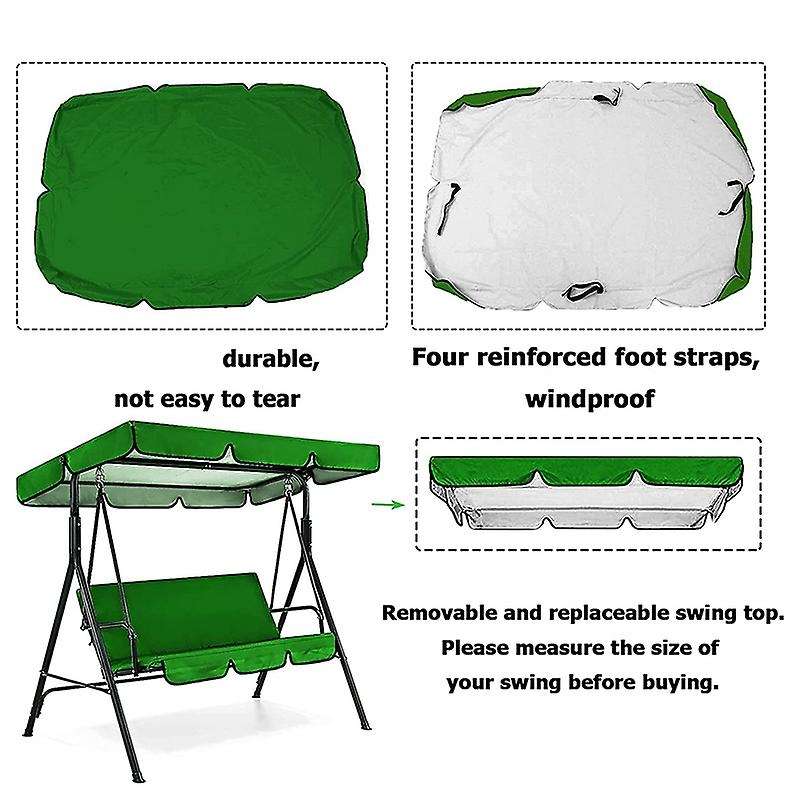 3 Seater Patio Canopy Swing Replacement Top Cover Cushion Cover