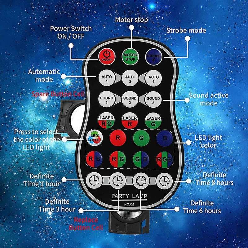 Dj Disco Stage Party Lights, Led Sound Activated Light Rgb Flash