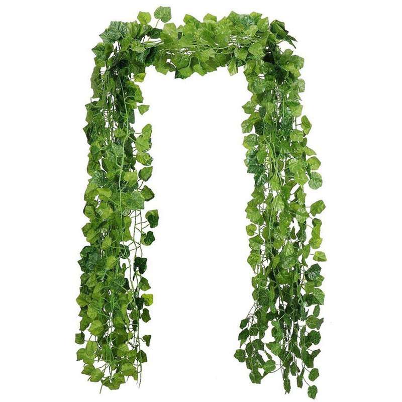 24 Strands Artificial Fake Grape Vines Ivy Leaves