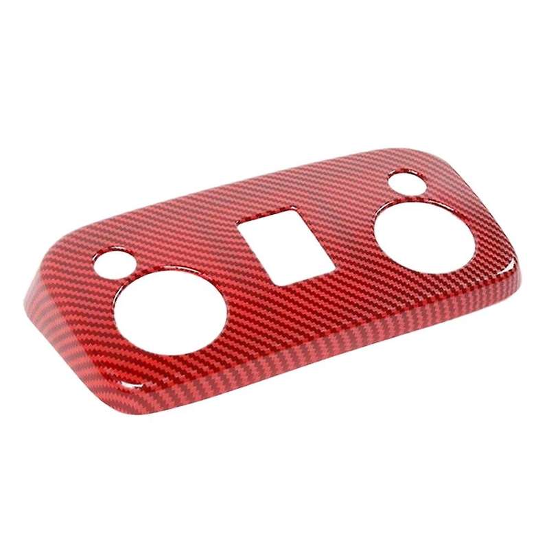 Roof Reading Light Panel Trim Decor for Ford Mustang 09-19 Red Carbon