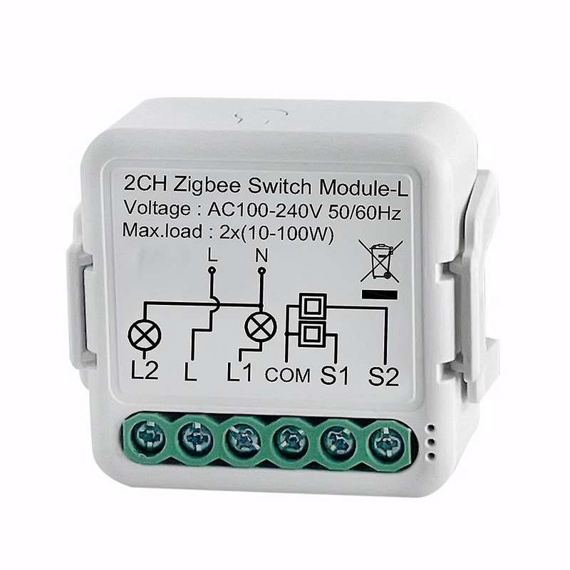 2pcs Tuya Zigbee 3.0 Smart Light Switch Module 1 Gang