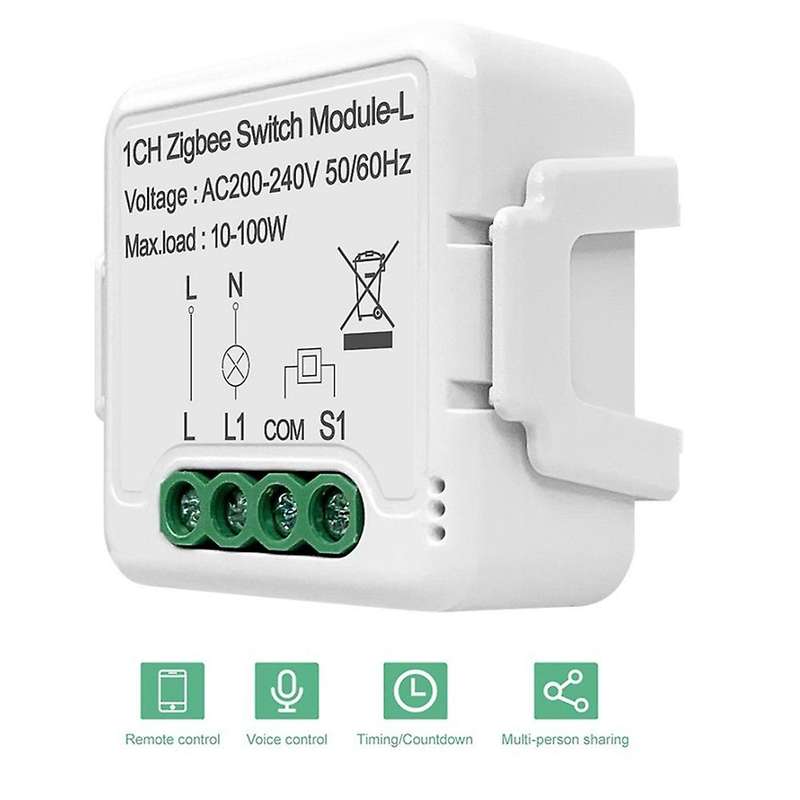 2pcs Tuya Zigbee 3.0 Smart Light Switch Module 1 Gang