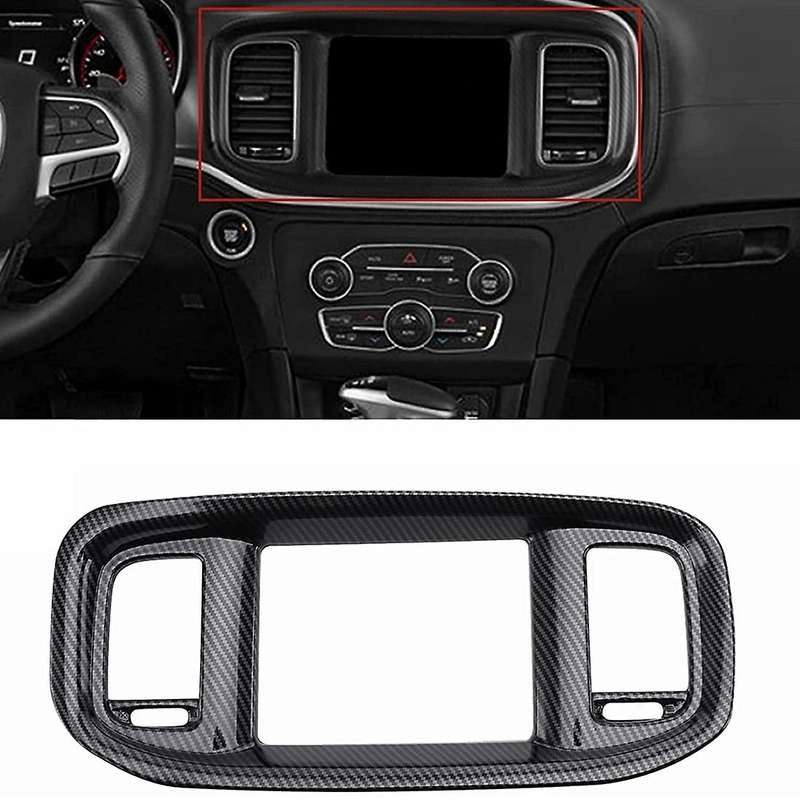 Dashboard Navigation Screen Frame Cover Trim for Dodge Charger