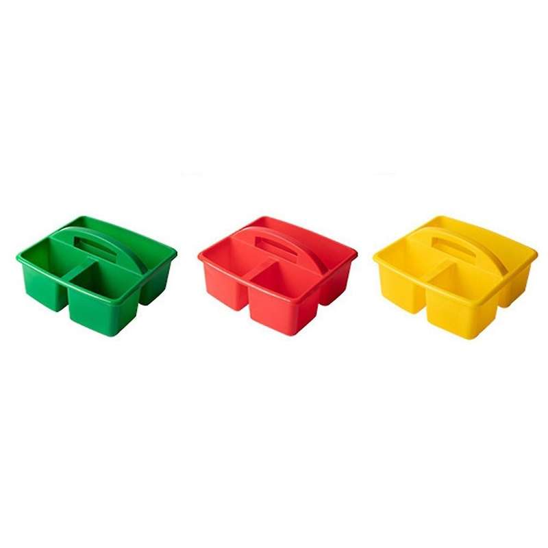 3pcs Portable Storage Caddies Box Plastic Divided Basket Bin A