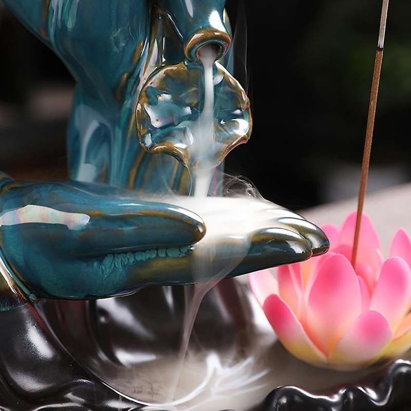Lotus Incense Waterfall Incense Burner Lotus Censer Backflow A