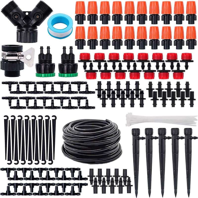151pcs Irrigation Kit, 25m Mini Drip Irrigation System