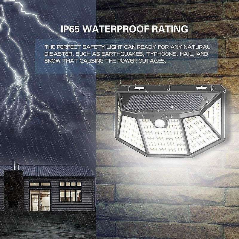 Outdoor Solar Security Lights, Solar Powered Lights 270 Wide Angle