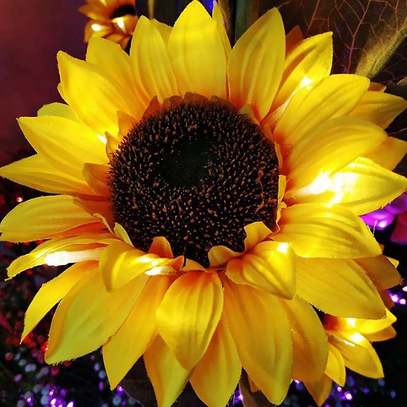 2 Pack Sunflower Garden Lights Waterproof Decorative Ornaments