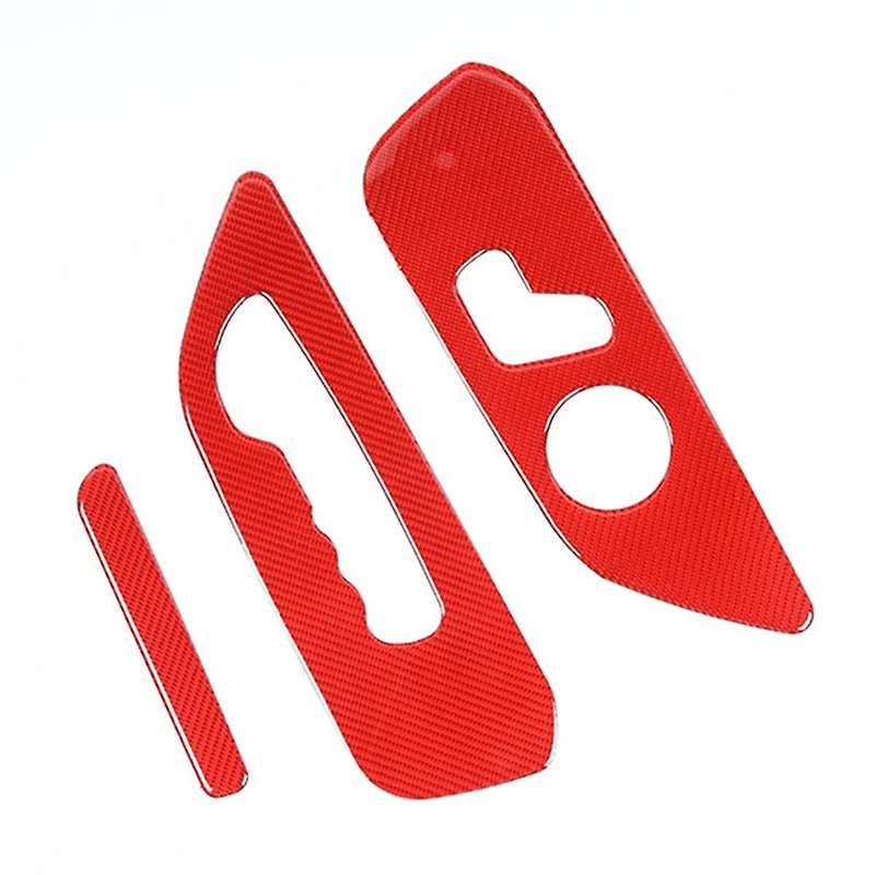 Seat Adjustment Panel for Dodge Ram 1500 2018-2022, Red Carbon Fiber