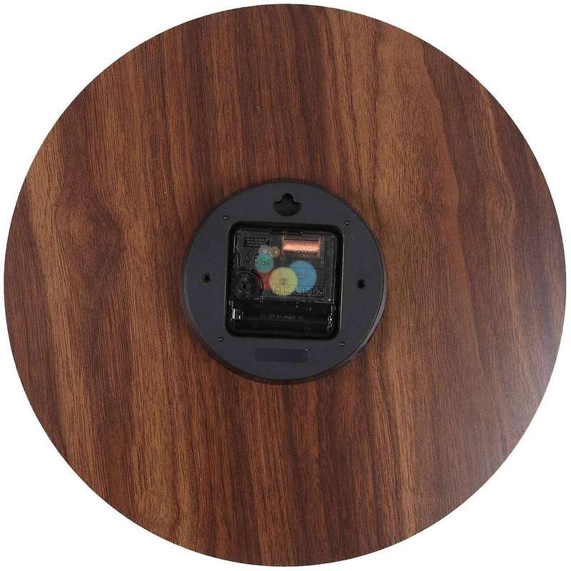 Luminous Wall Clock,12 Inch Wooden Wall Clocks(brown)