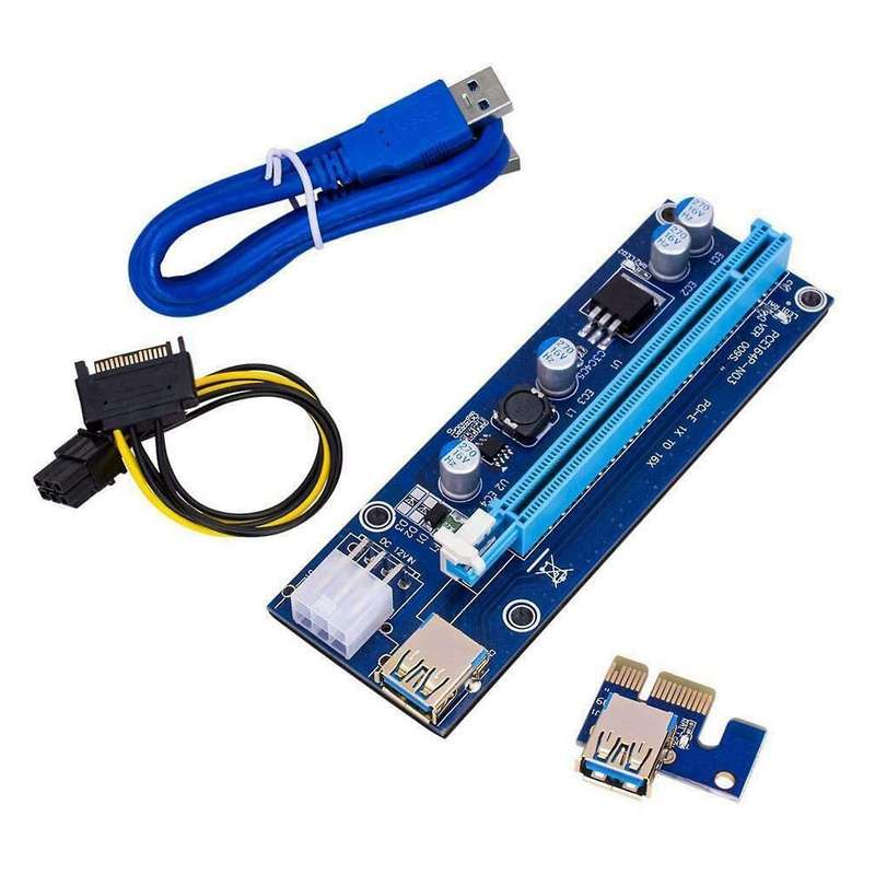 Version 009s Gold Pci-e 1x to 16x Usb 3.0 Extender Riser Adapter Card