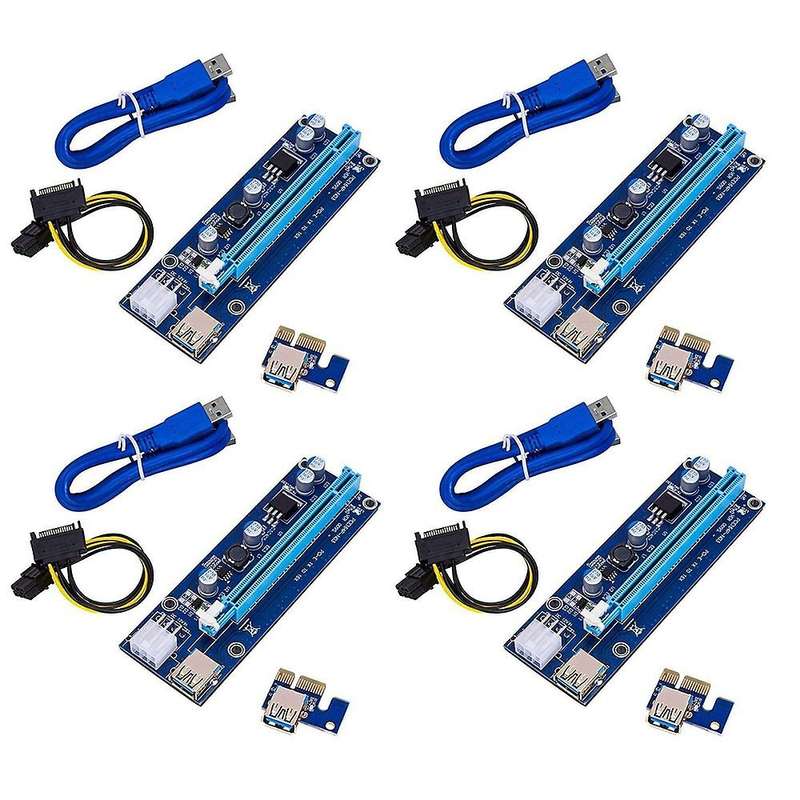 Version 009s Gold Pci-e 1x to 16x Usb 3.0 Extender Riser Adapter Card