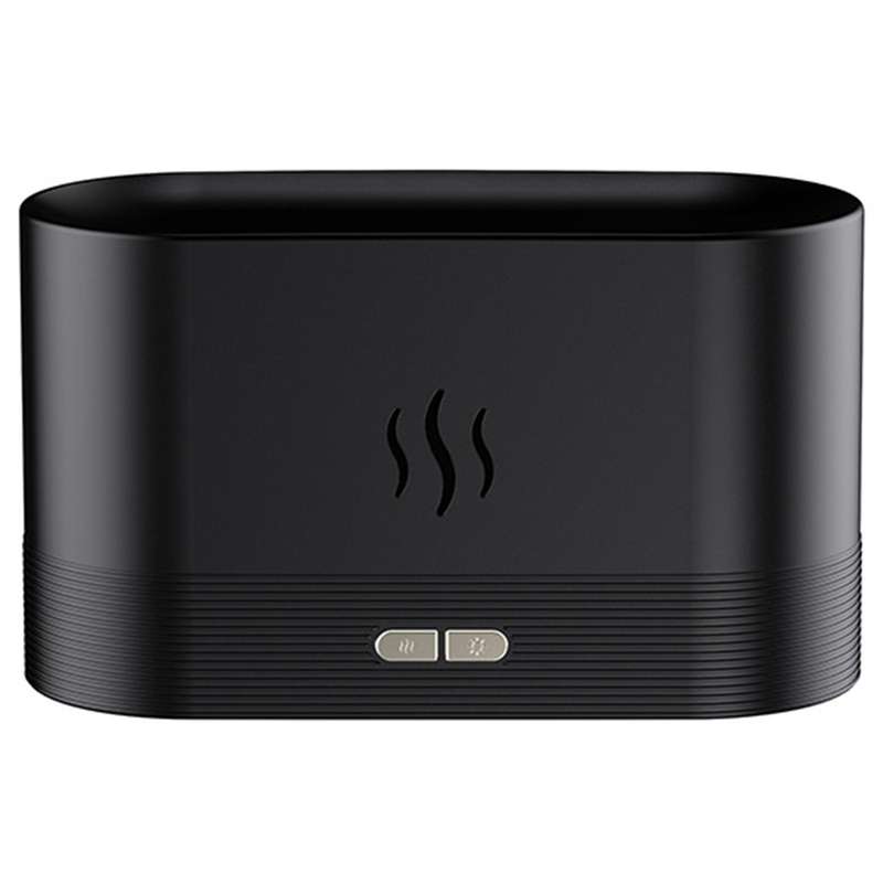Simulation Flame Light Aromatherapy Diffuser Usb Ultrasonic Black