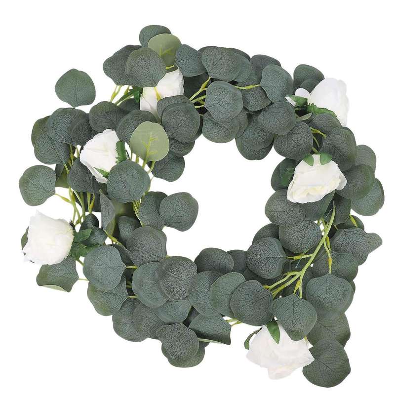 3pcs 6.5foot Artificial Eucalyptus Garland,for Wedding Decor