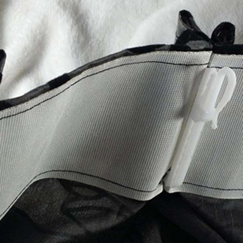300pcs Plastic Curtain Hanging Hooks Stereo Window White Plastic