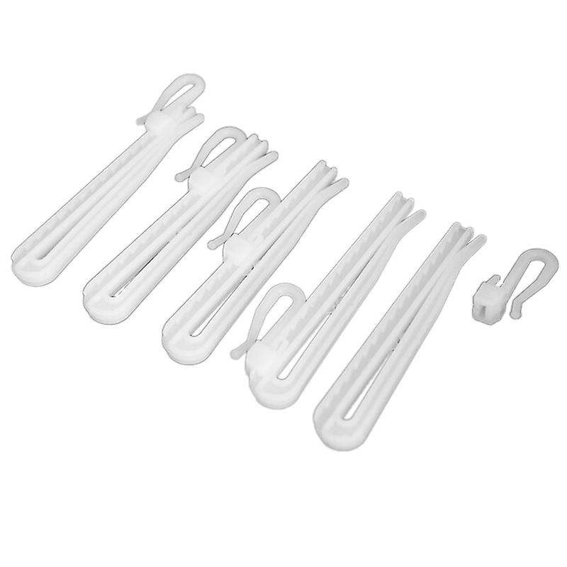300pcs Plastic Curtain Hanging Hooks Stereo Window White Plastic