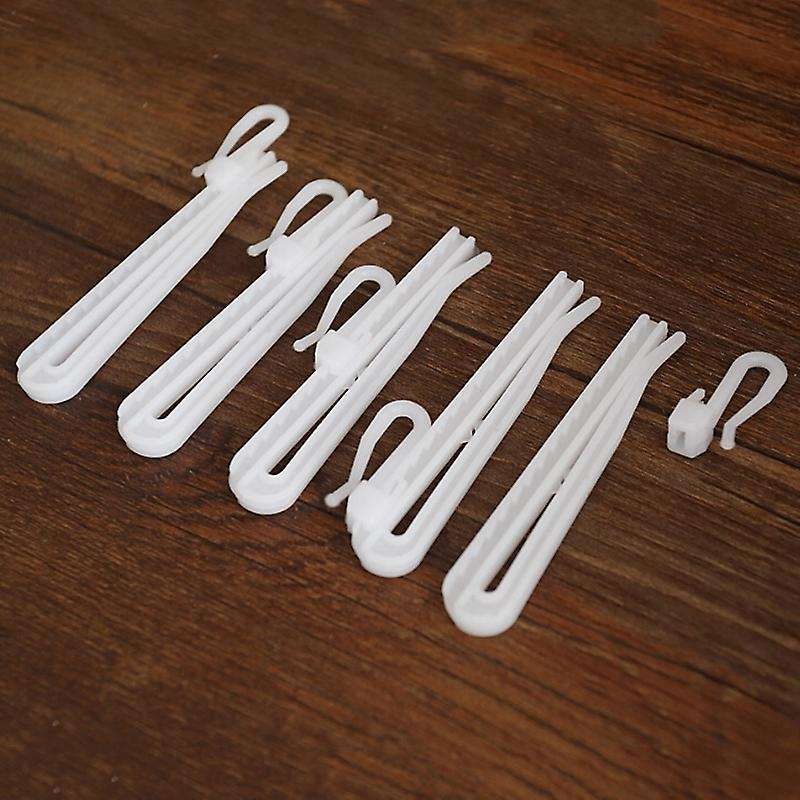 300pcs Plastic Curtain Hanging Hooks Stereo Window White Plastic