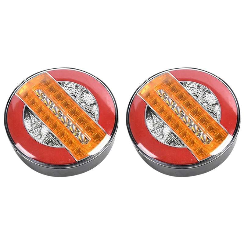 4 Inch Trailer Dynamic Tail Light 24v Led Truck Brake Light Led Round