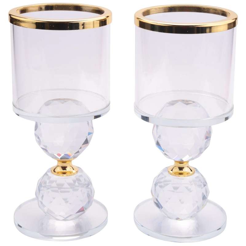 Crystal Pillar Candle Holder Glass Candle Holder Tealight Holder L