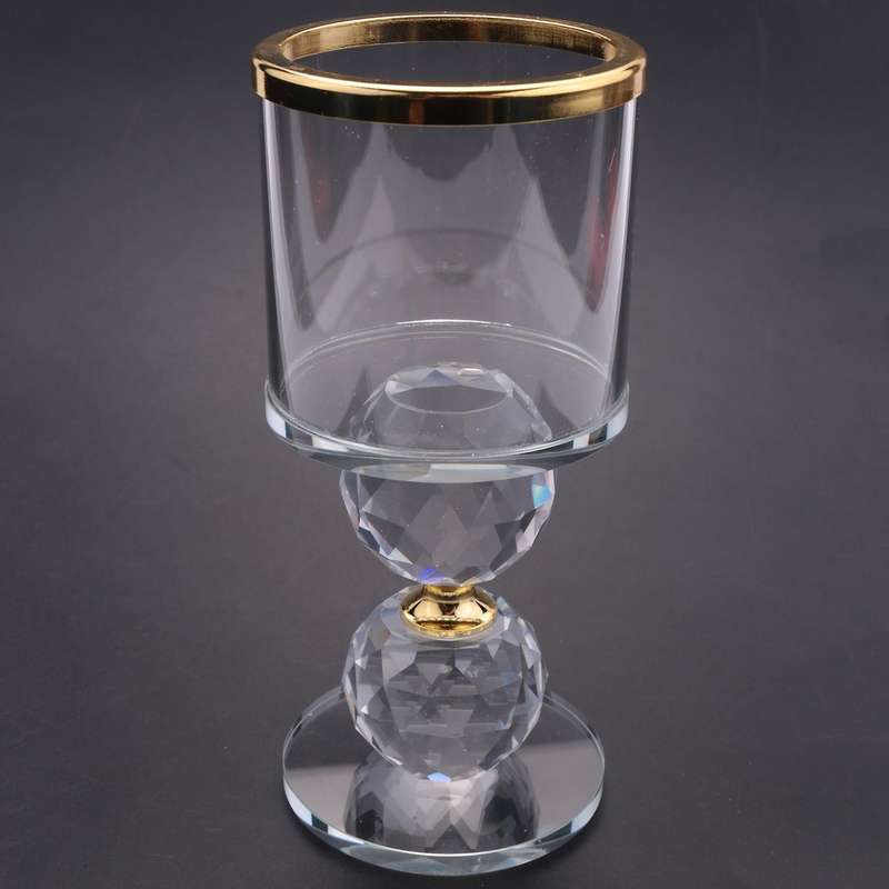 Crystal Pillar Candle Holder Glass Candle Holder Tealight Holder L