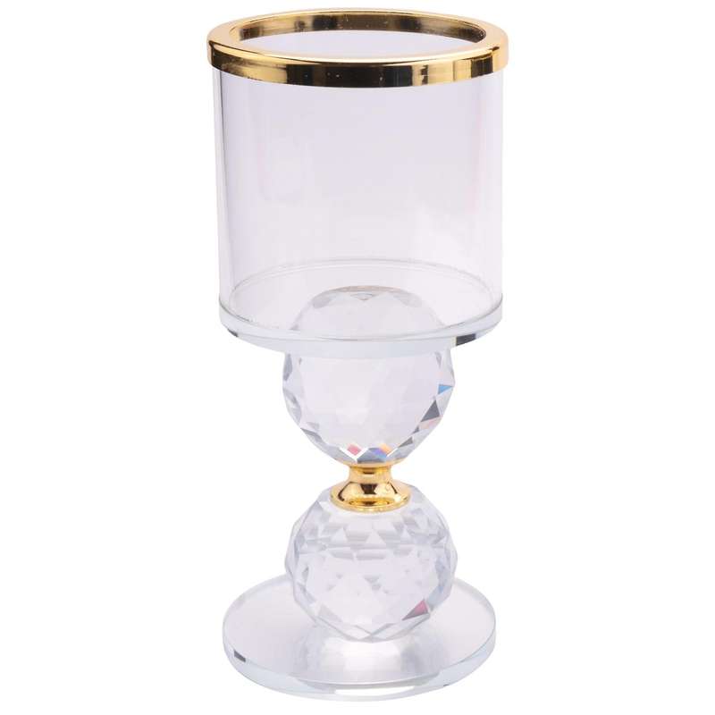 Crystal Pillar Candle Holder Glass Candle Holder Tealight Holder L