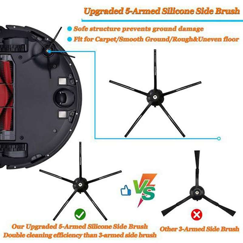 For Xiaomi Roborock S5 S5max S6 Parts Main Side Brush Hepa Filter Mop