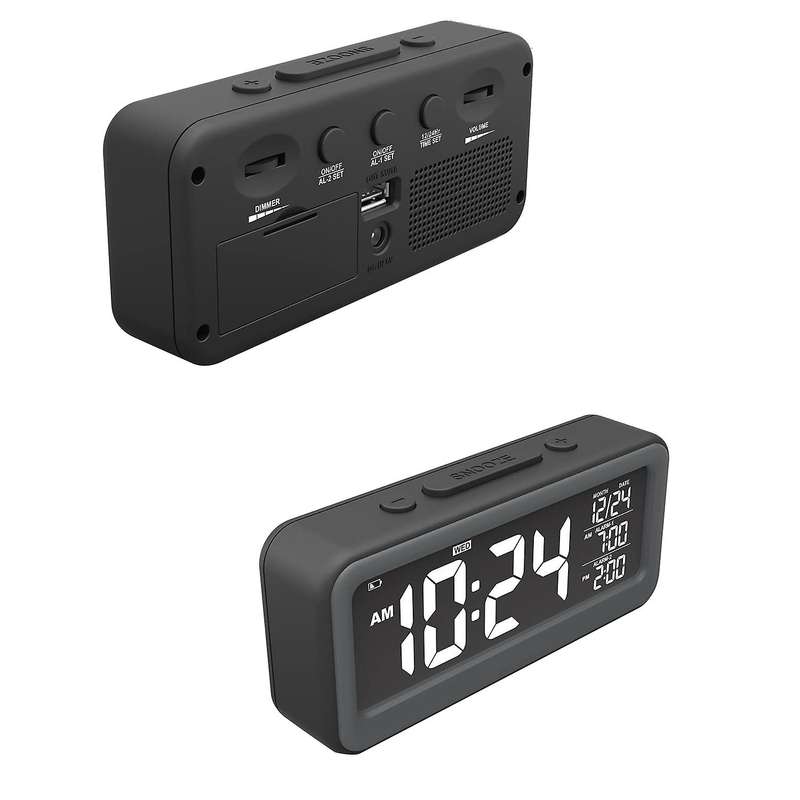 Alarm Clock for Heavy Sleepers, Bedside and Desk Digital Clock