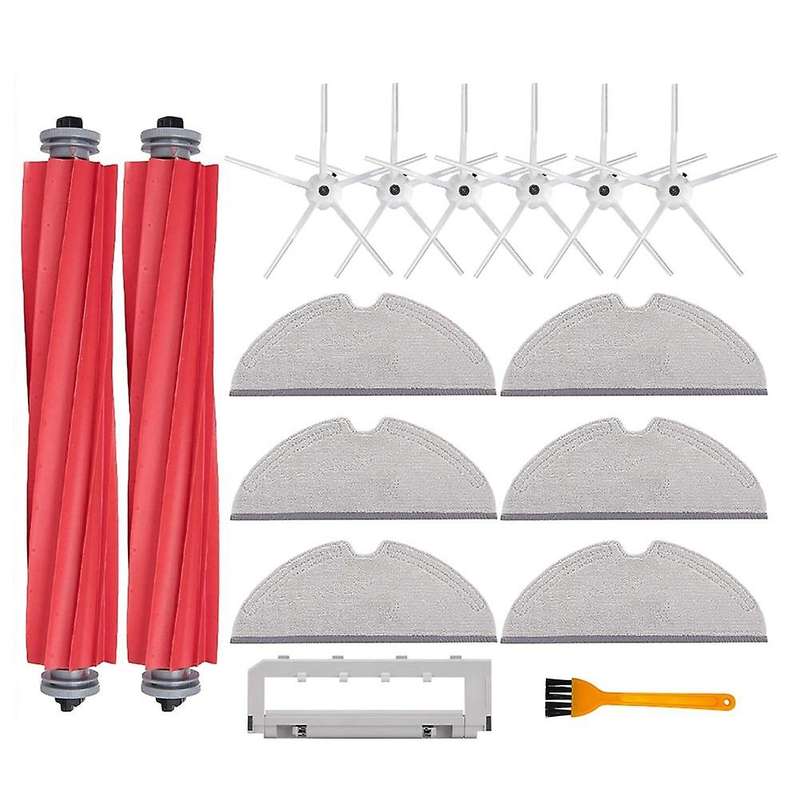 16 Pcs for Xiaomi Roborock T8 Main Roll Brush Mop Rag Side Brush