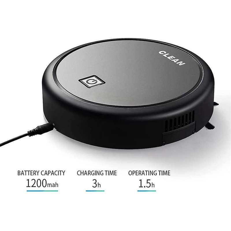 Robot Vacuum and Mop, Robot Vacuum Cleaner with 1200pa Black