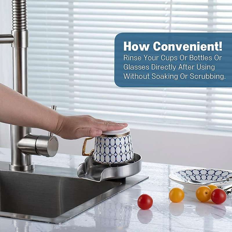Kitchen Sink Metal Glass Washer, Cup Cleaner, Faucet Glass Washer