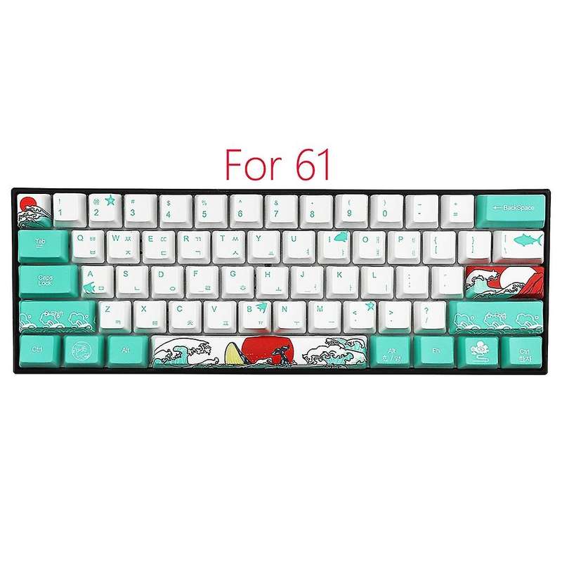 Mechanical Keyboard Coral Sea Keycap Russian Keycap