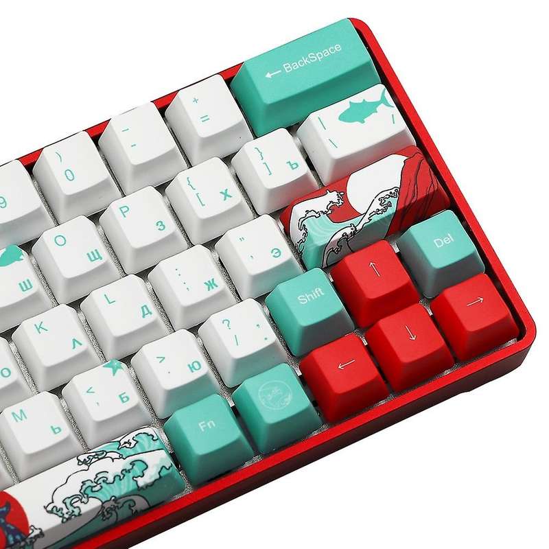 Mechanical Keyboard Coral Sea Keycap Russian Keycap