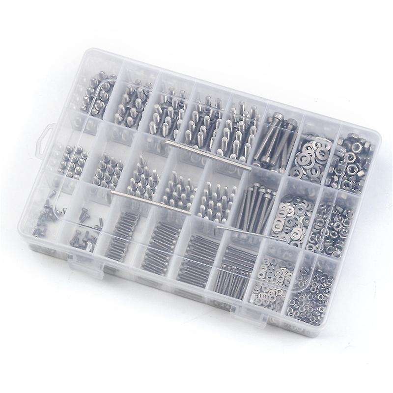 1080pcs M2/m3/m4 Stainless Steel Hex Socket Bolt and Nuts Set
