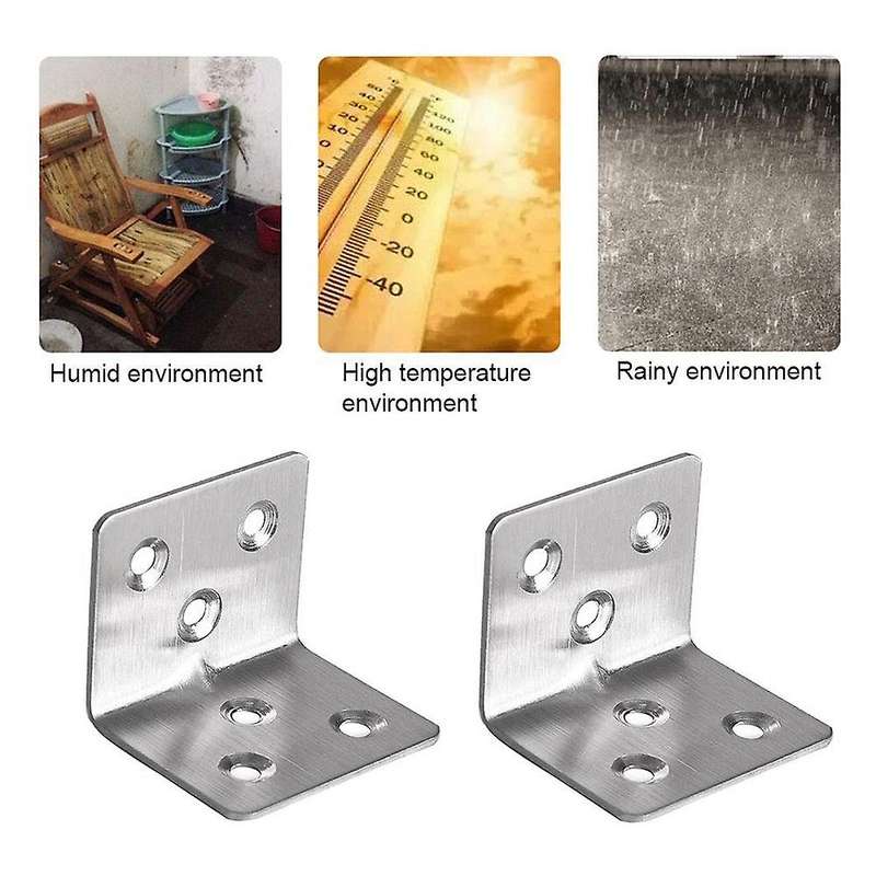 50pcs Corner Braces Brackets,stainless Steel Right Angle L Shaped
