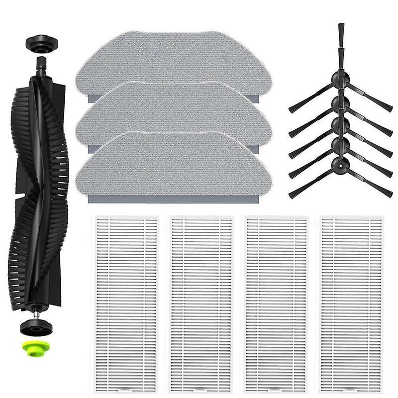 Main Side Brush Filter and Mop Cloth Replacement for Qihoo 360 S10