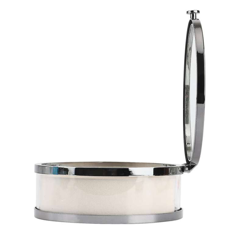 Round Gray Single-layer Jewelry Storage Box Glass Dust-proof Box