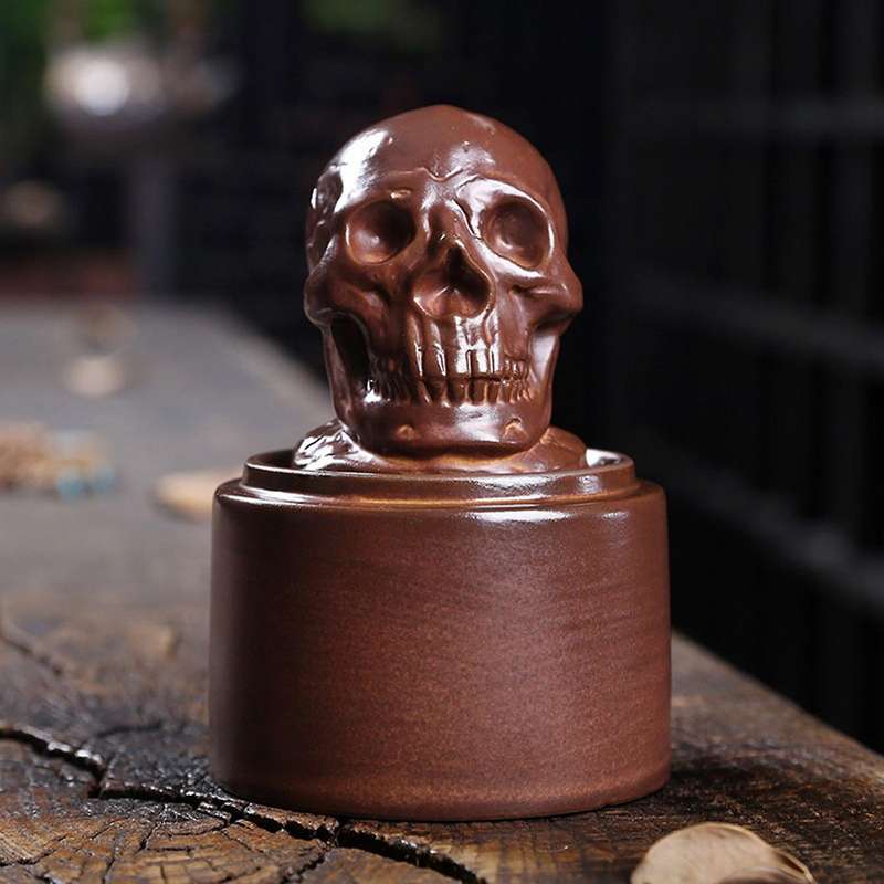 Backflow Incense Burner Skull Incense Burner Home Office Decoration