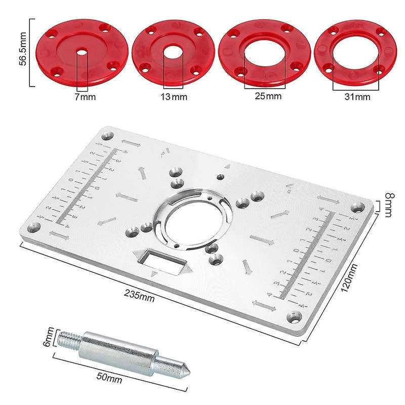 Woodworking Edger Aluminum Alloy Flip Board for Woodwork Cutting